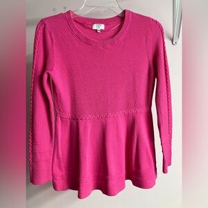 Pullover Round Neck Sweater, Women’s PS, Pink, Long Sleeve, Crown & Ivy